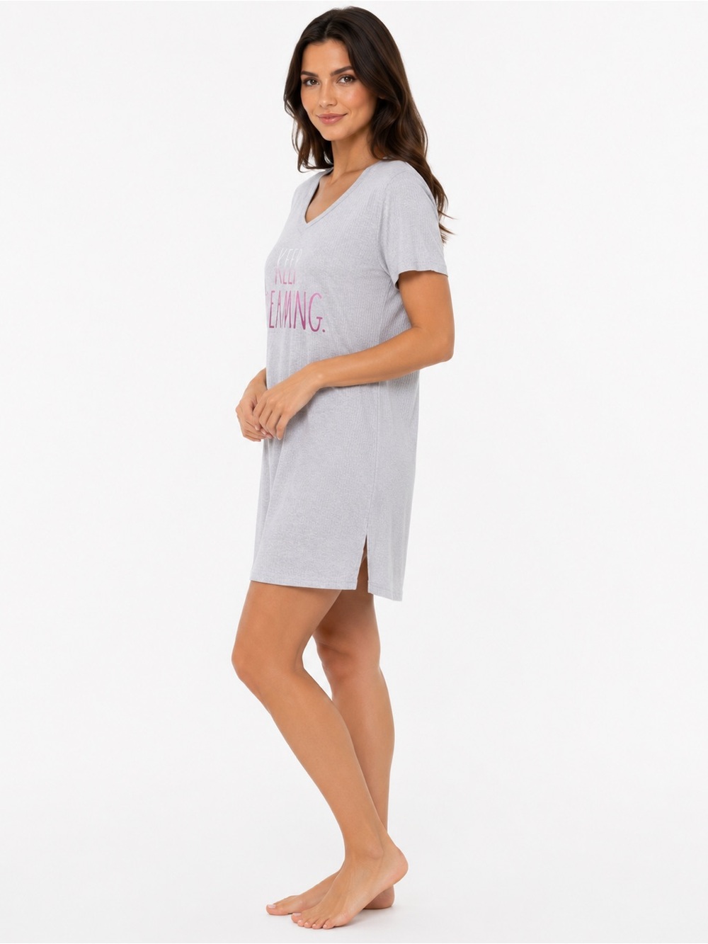RAE DUNN Keep Dreaming  Short Sleeve Sleep Shirt Lounge Dress Nightgown Small - Picture 3 of 14